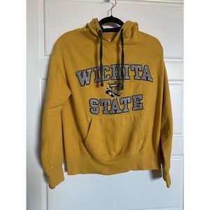 Sport Wichita State Shockers Yellow Sweatshirt Adult Medium Hoodie w/Thumbholes